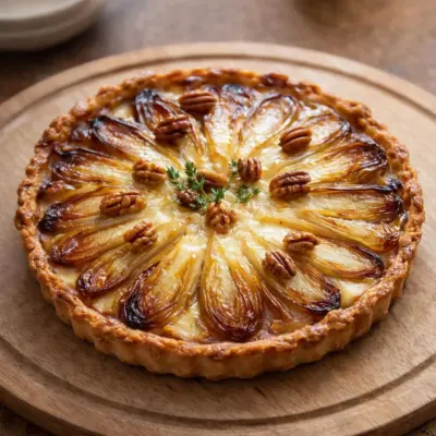Tarte endives miel comté fondant, croustillante et gourmande