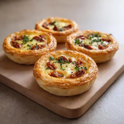 Recette tartelettes chèvre tomates séchées miel