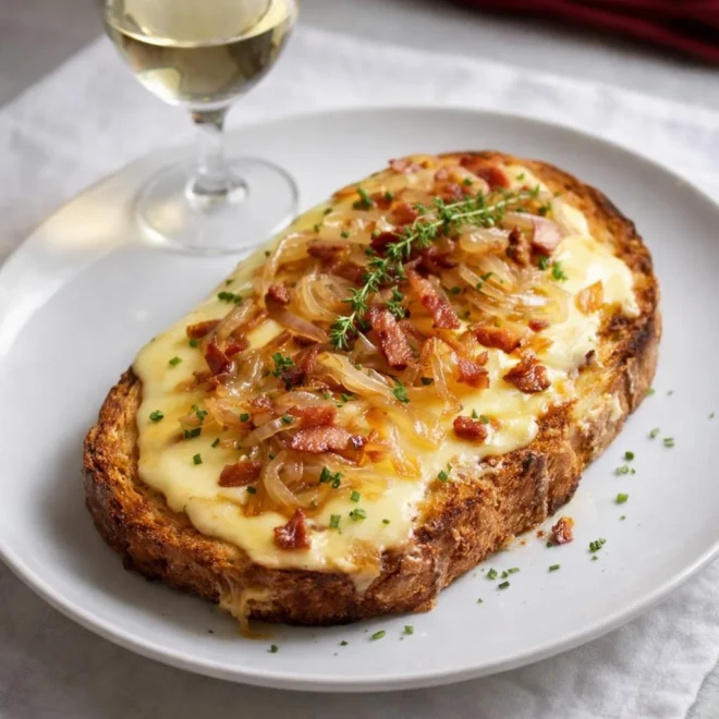 Recette tartine vosgienne fondante au Munster