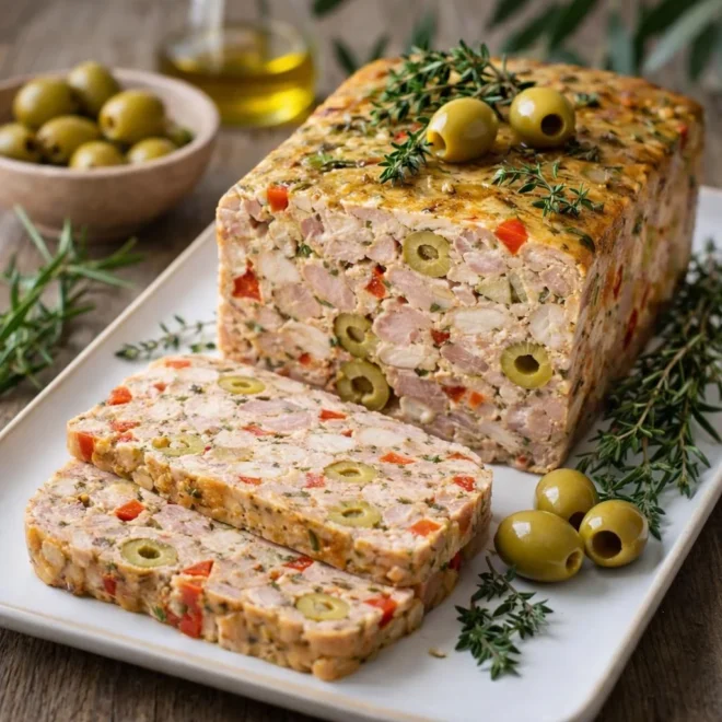 Terrine provençale aux olives vertes : moelleuse & facile