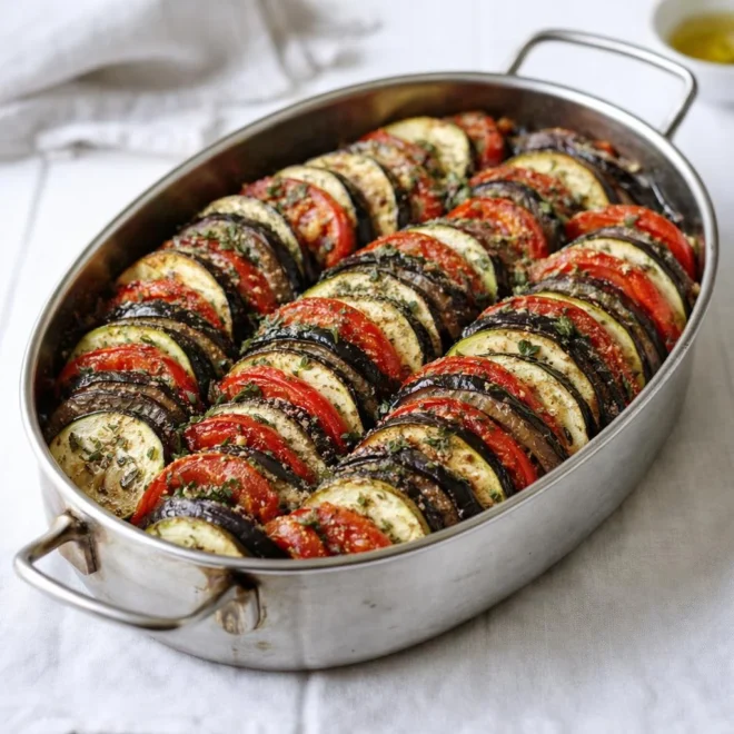 Tian de légumes à la provençale : aubergines & courgettes