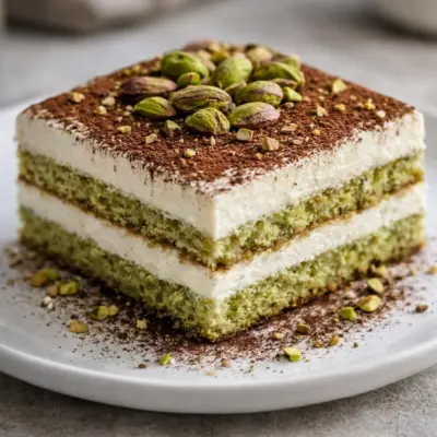 Tiramisu à la pistache : recette au mascarpone