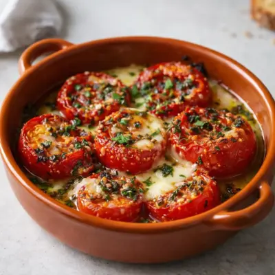 Tomates à la provençale au four : mozzarella & herbes