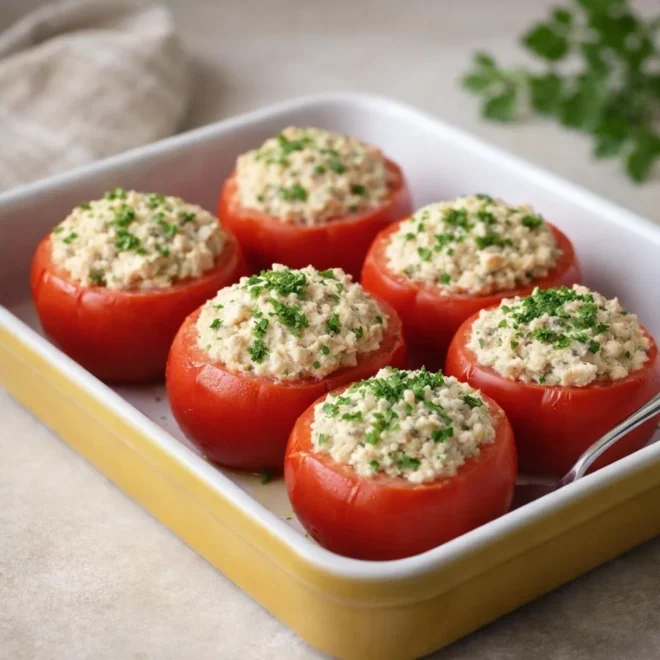 Tomates farcies au thon et œuf dur : recette facile