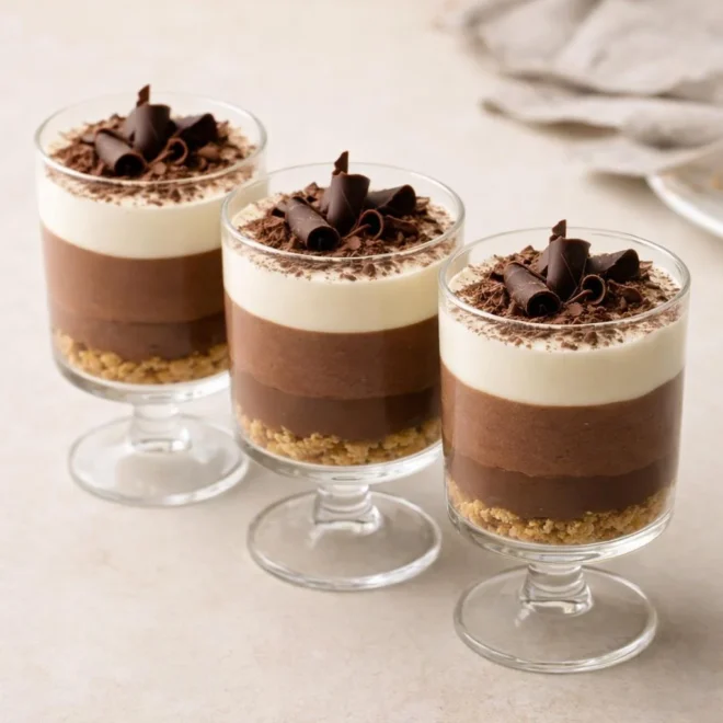 Verrines au chocolat façon tiramisu : cacao & mascarpone