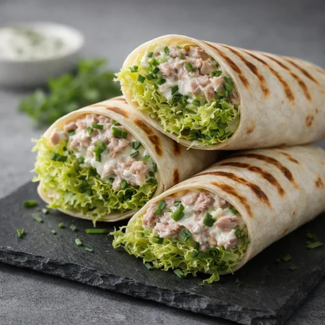 Wrap thon fromage frais : recette express grillée