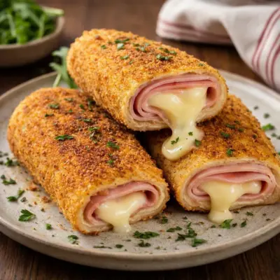 Wraps panés jambon mozzarella cœur fondant