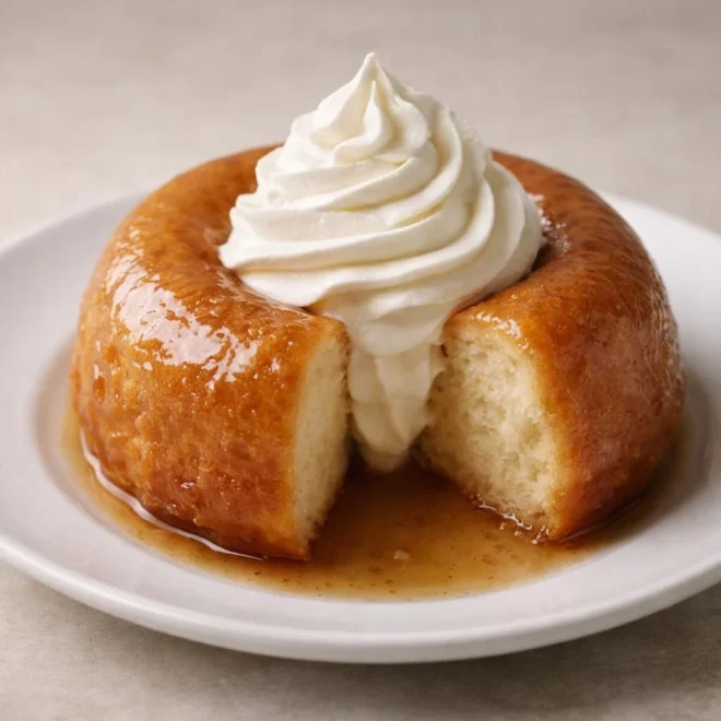 Baba au rhum moelleux, sirop parfumé vanille & caramel