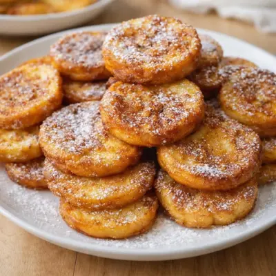 Beignets de pommes poêlés dorés et moelleux