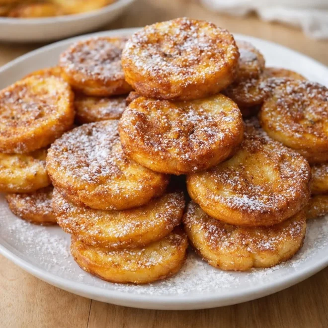 Beignets de pommes poêlés dorés et moelleux