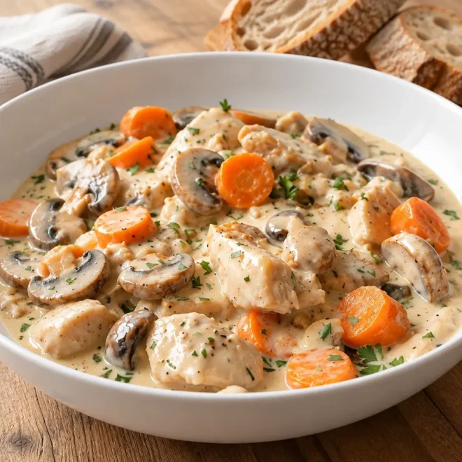 Blanquette de poulet facile et crémeuse