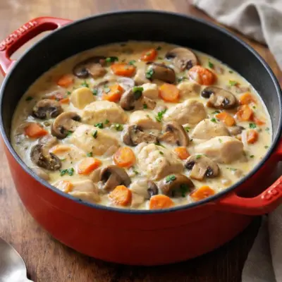 Blanquette de poulet légère aux champignons