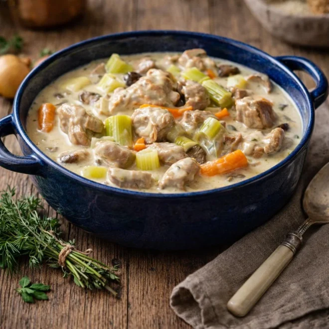 Blanquette de veau à l’ancienne : fondante et crémeuse