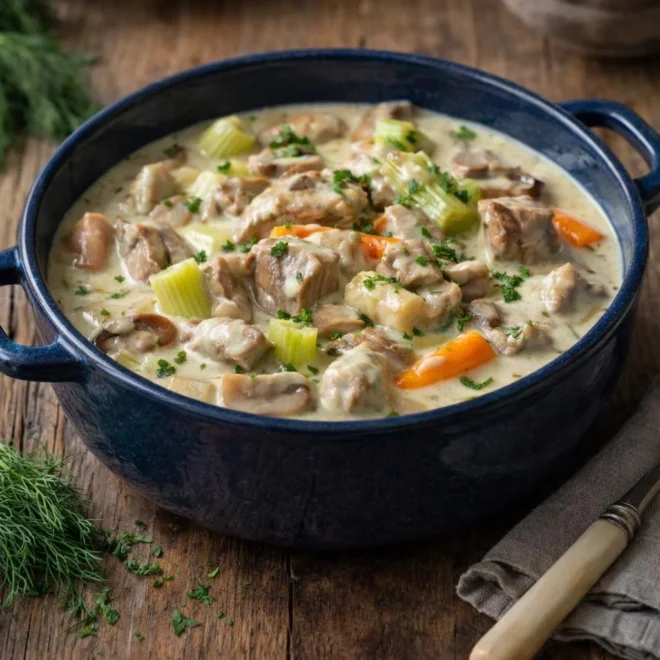 Blanquette de veau à l’ancienne : recette crémeuse