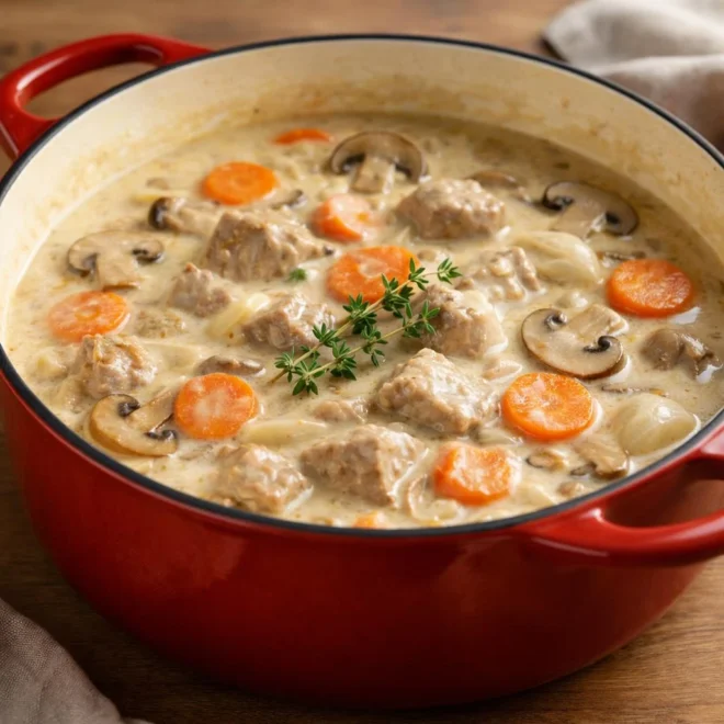 Blanquette de veau traditionnelle sans alcool, sauce onctueu