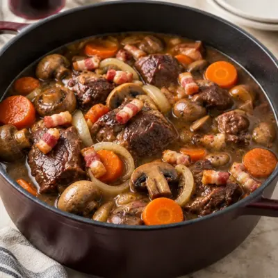 Bœuf bourguignon fondant : recette traditionnelle
