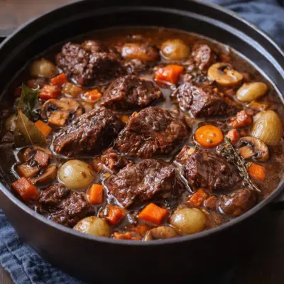 Bœuf bourguignon viande très tendre : l’astuce