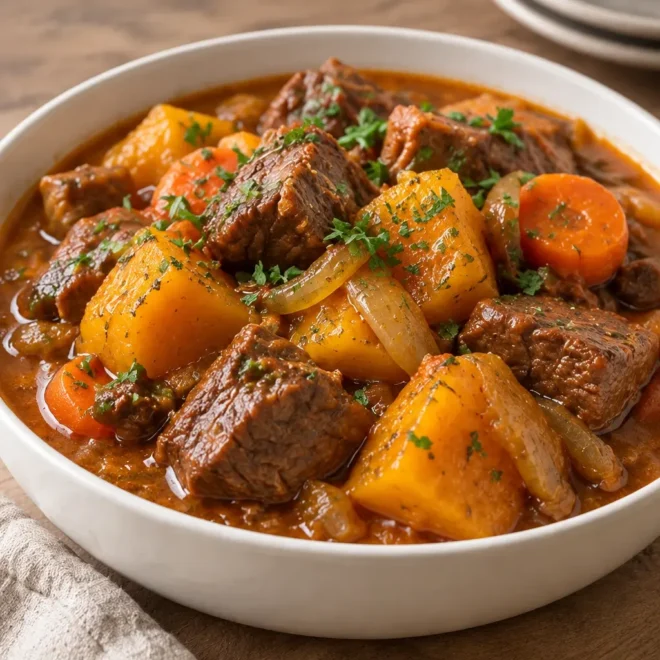 Bœuf mijoté à la citrouille facile et fondant