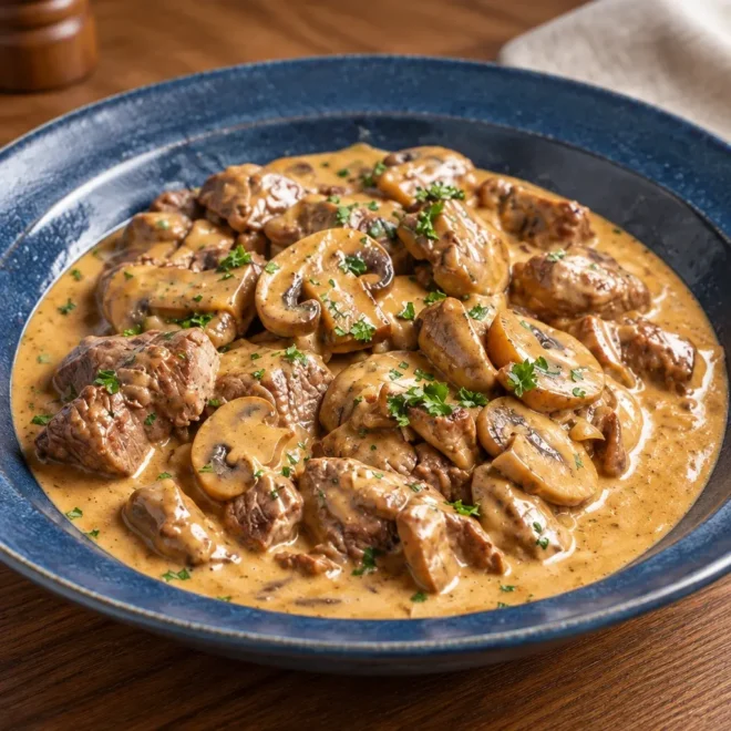 Bœuf Stroganoff : recette crémeuse facile