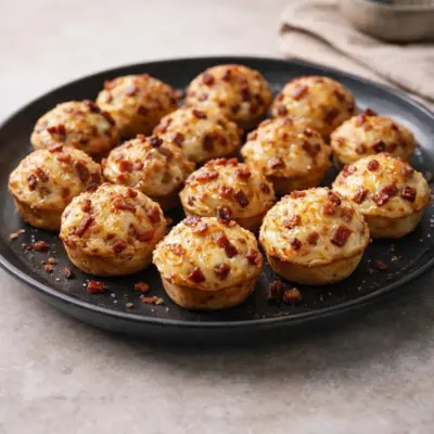 Bouchées aux lardons fumés et au comté