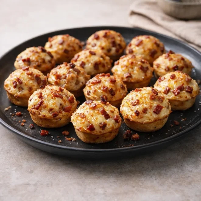 Bouchées aux lardons fumés et au comté