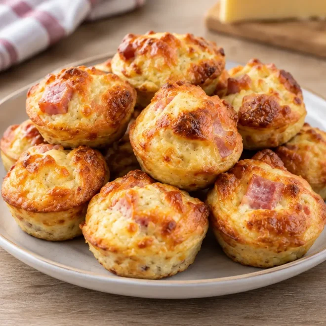 Bouchées moelleuses aux lardons fumés et Comté