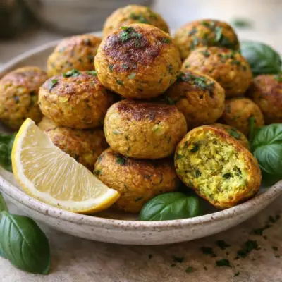 Boulettes de pois chiches et courgette croustillantes