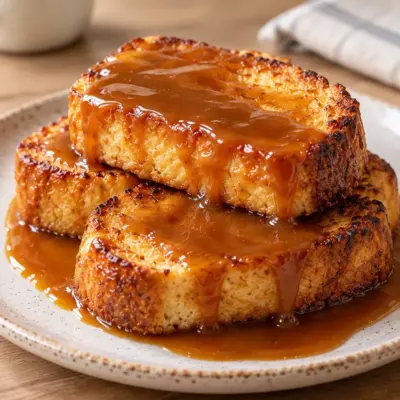 Brioche perdue au caramel beurre salé facile