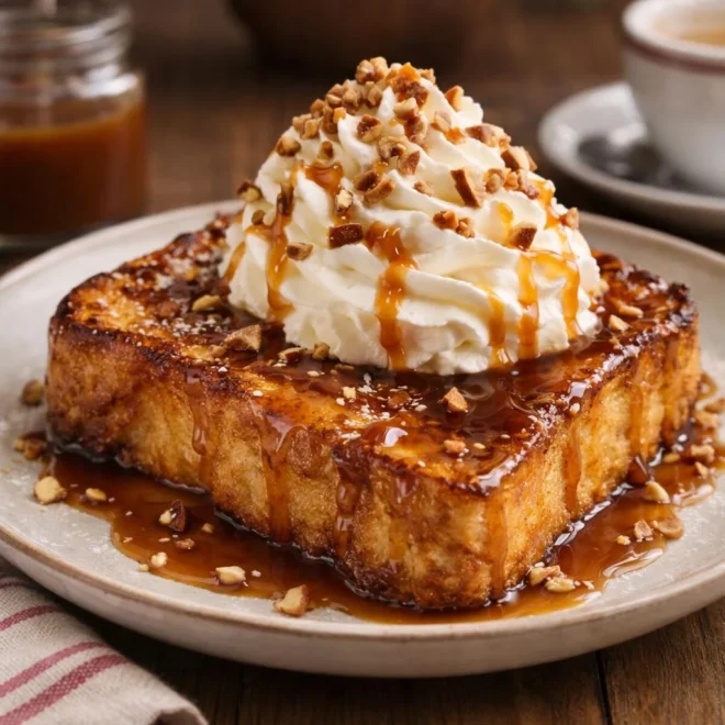 brioche perdue caramel beurre salé chantilly | façon bistrot
