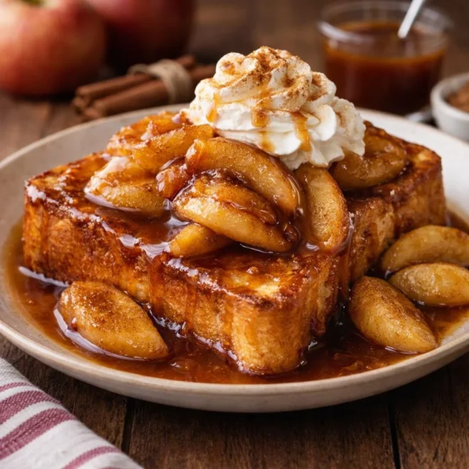 Brioche perdue aux pommes caramélisées cannelle