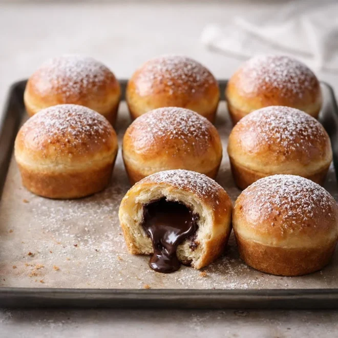 Recette brioches fourrées au chocolat fondant (moelleux)