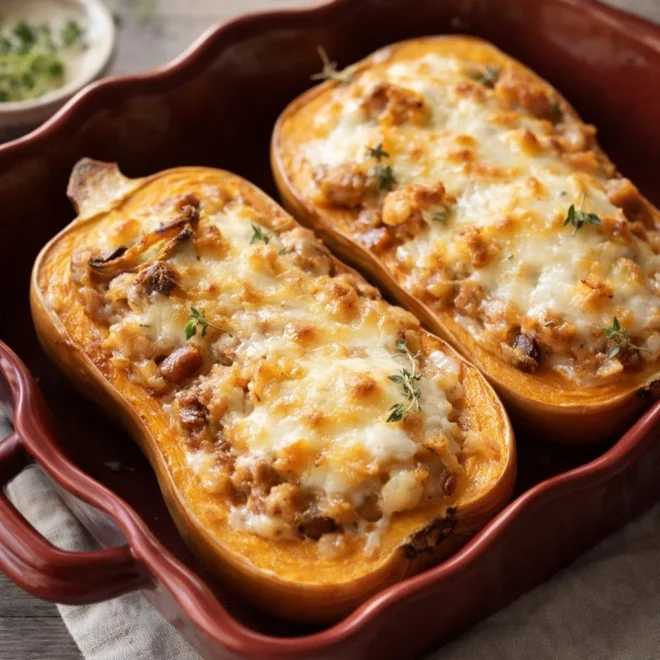 Recette butternut farcie aux châtaignes et à la Tome