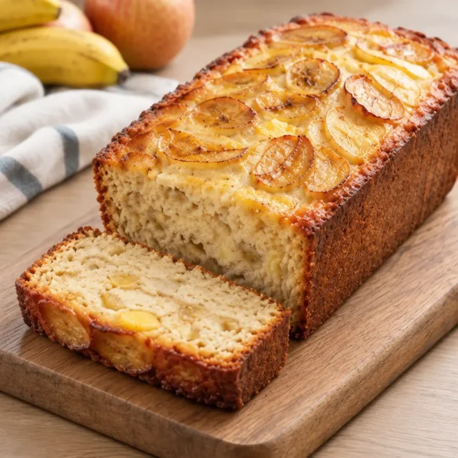 Cake aux bananes et aux pommes facile