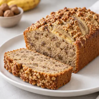 Cake banane noix sans sucre ni farine