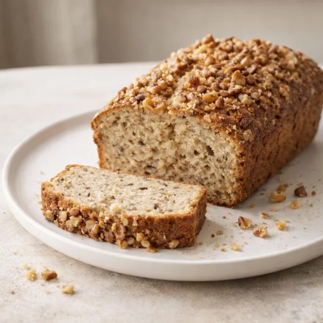 Cake banane noix sans sucre sans farine, moelleux