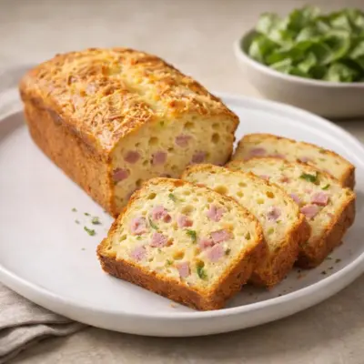 Recette cake léger jambon fromage moelleux