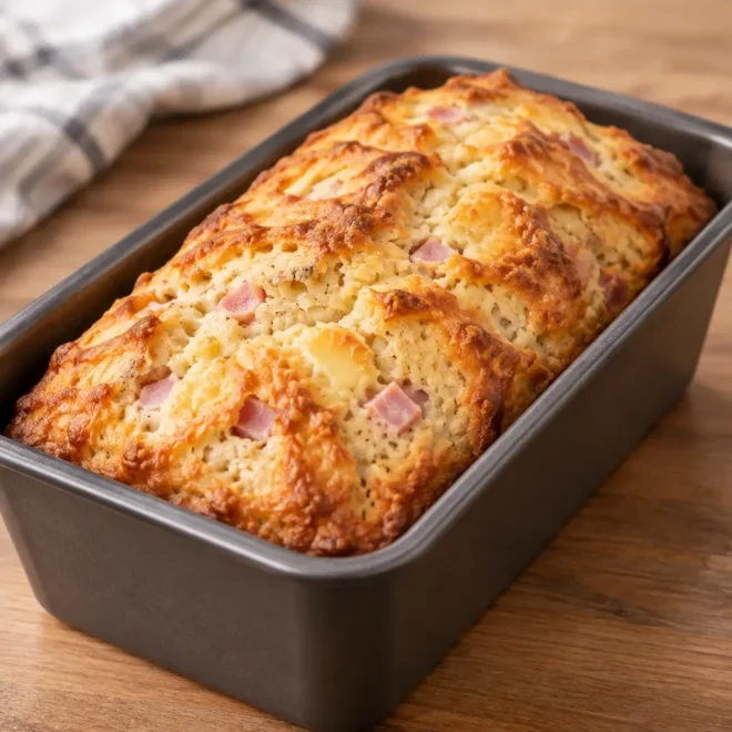 Cake salé moelleux au jambon et gruyère