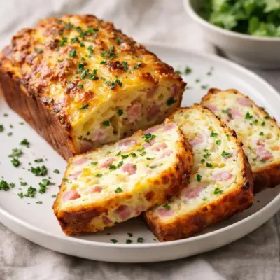 Cake salé au jambon et au gruyère : moelleux