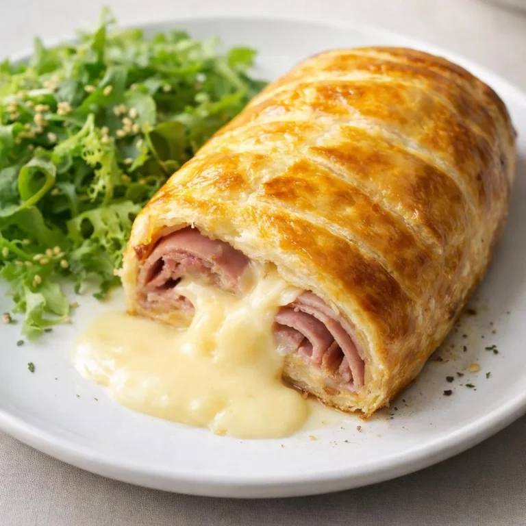 Camembert en croûte au jambon : croustillant & fondant