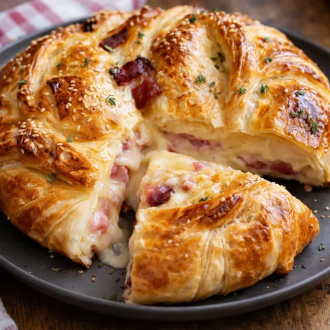Camembert feuilleté aux lardons : ultra coulant