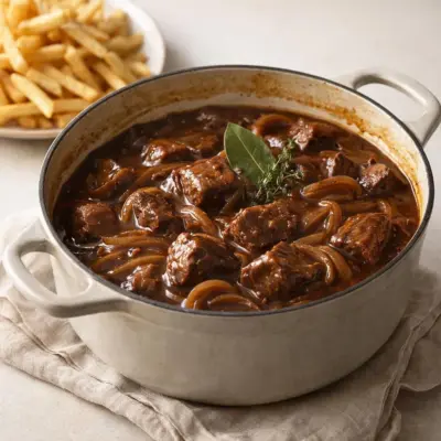 Carbonade flamande pain d’épices fondante (bœuf mijoté)