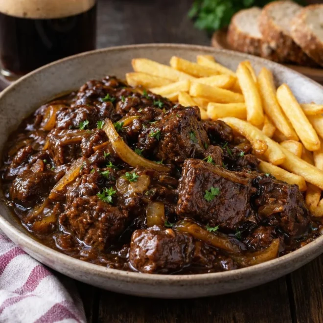 Carbonnade flamande au miel et moutarde