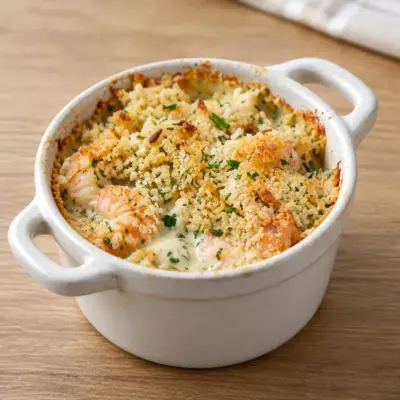 Cassolette de crevettes au Boursin facile