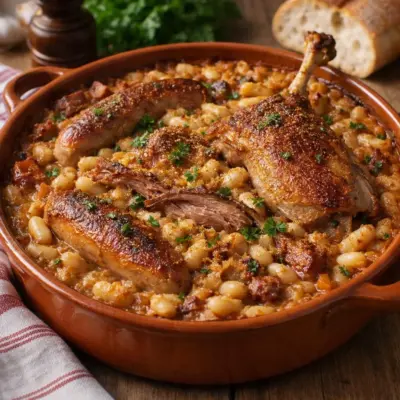 Cassoulet express au confit de canard et saucisses