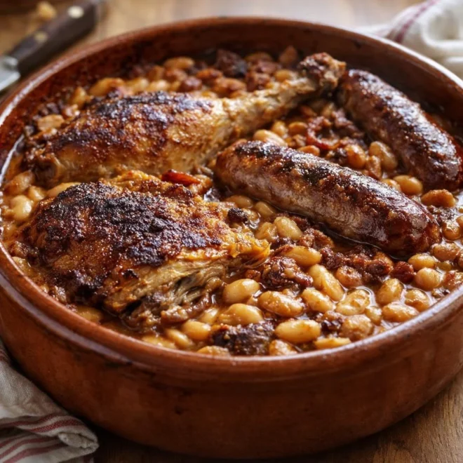 Cassoulet traditionnel aux haricots blancs confit