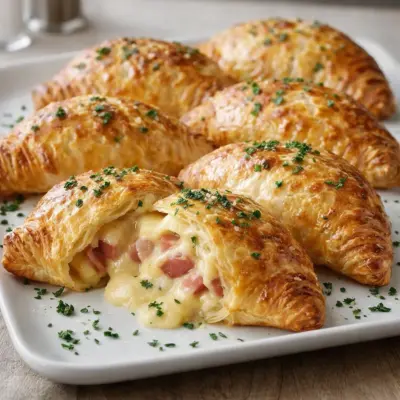 Chaussons au jambon et au gruyère : croustillants au four