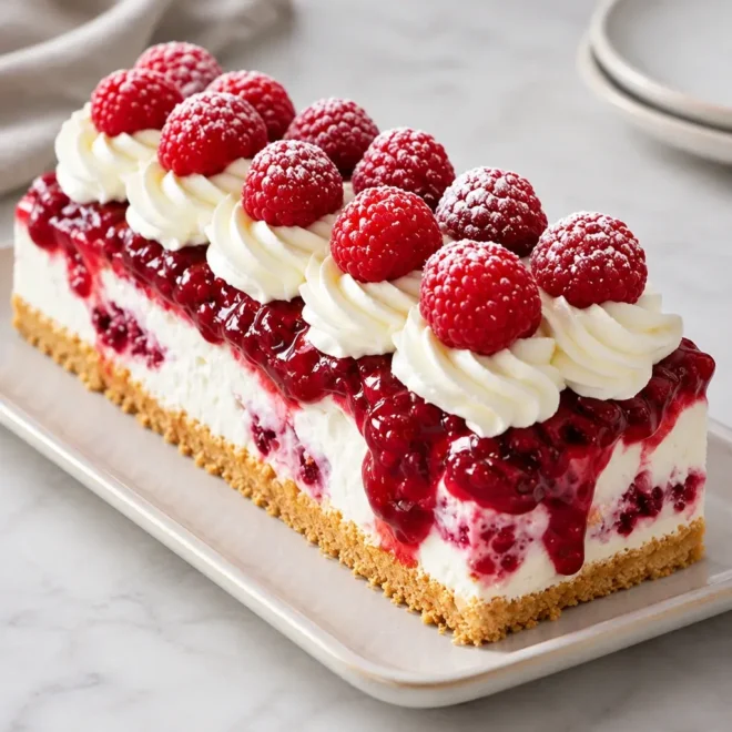 Cheesecake aux framboises sans cuisson facile