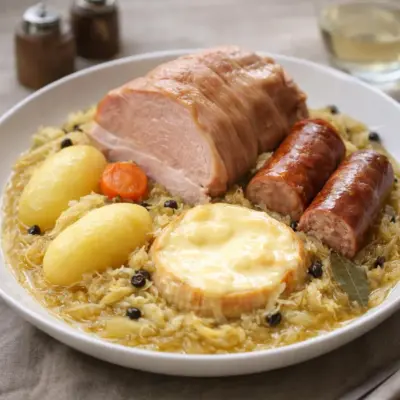 Recette choucroute alsacienne au munster (palette fumée)