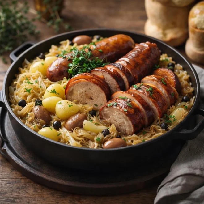 Recette choucroute garnie traditionnelle alsacienne