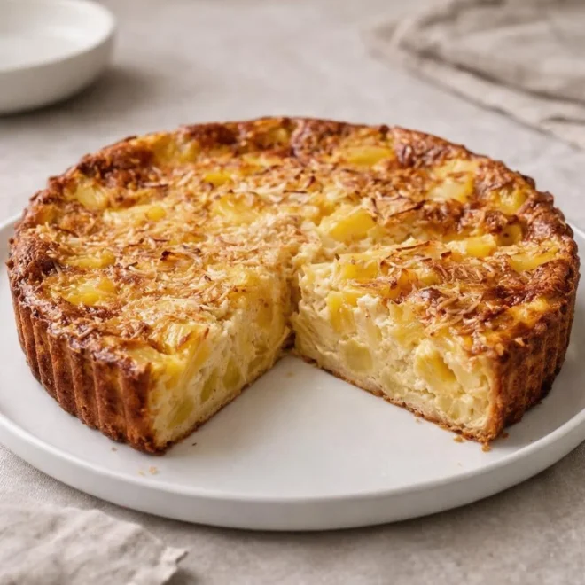 clafoutis ananas noix de coco — moelleux exotique